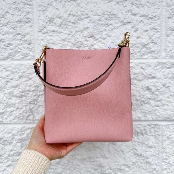 Coach CF433 Mollie Bucket 22 With Signature Canvas Interior IN Powder Pink - Picture 2 of 5